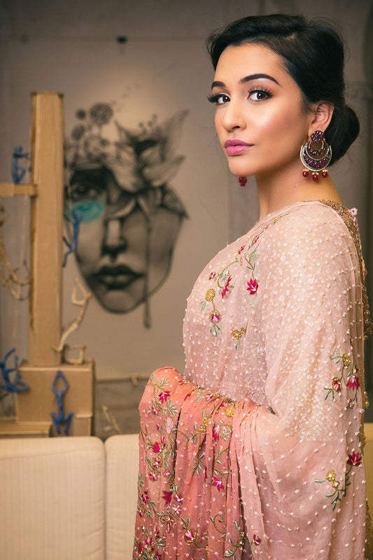Nuage rose sari