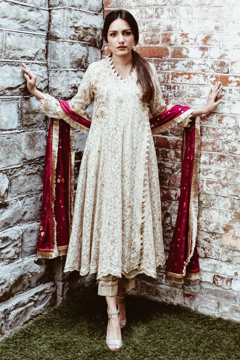 Chikankari angarkha