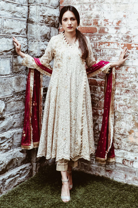 Chikankari angarkha
