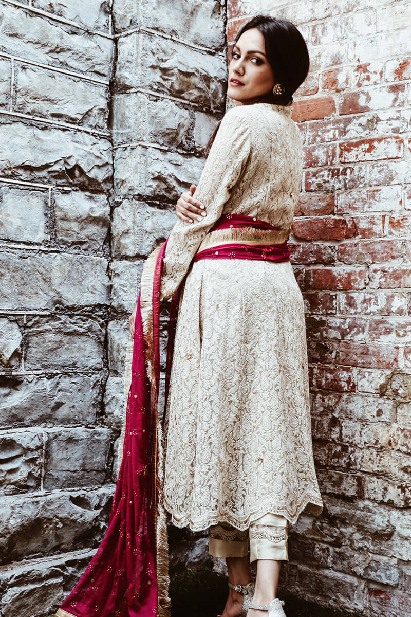 Chikankari angarkha